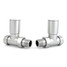 M-MAN-007-ST-SN - Marvine Modern Manual Straight Brushed Satin Nickel Radiator Valves With Sleeves M-MAN-007-ST-SN - Marvine Modern Manual Straight Brushed Satin Nickel Radiator Valves With Sleeves